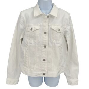 J.Crew Factory Classic White Jean Jacket Size Medium